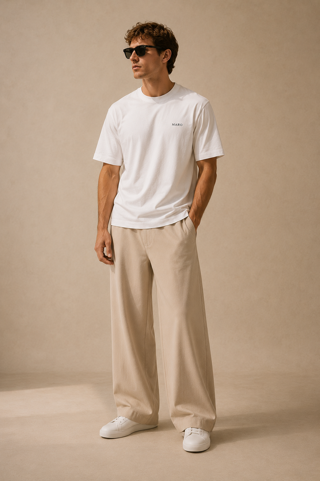 MARO Wide-Leg Pants - Desert Sand