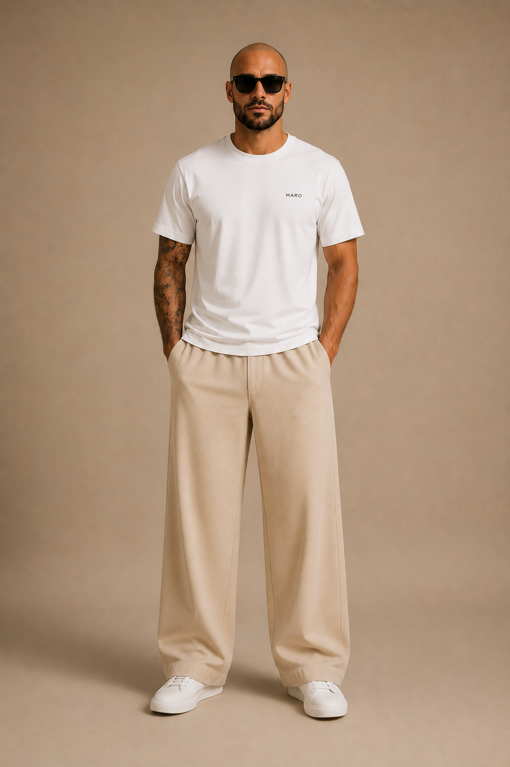 MARO Wide-Leg Pants - Desert Sand