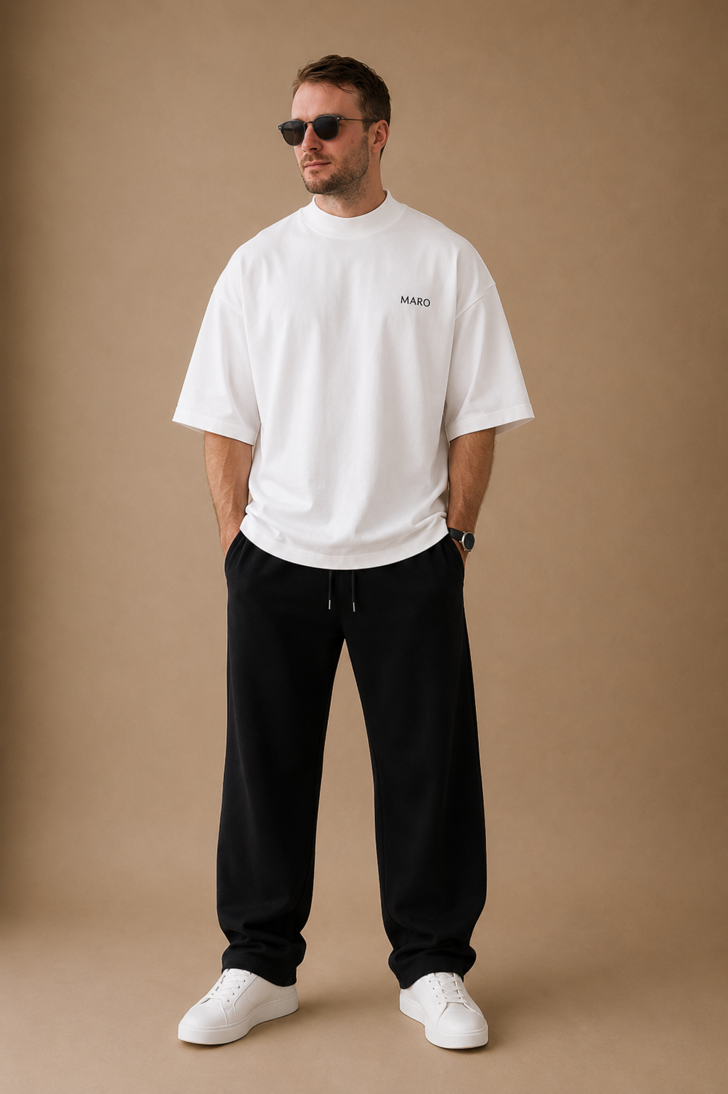 MARO Wide-Leg Pants Black